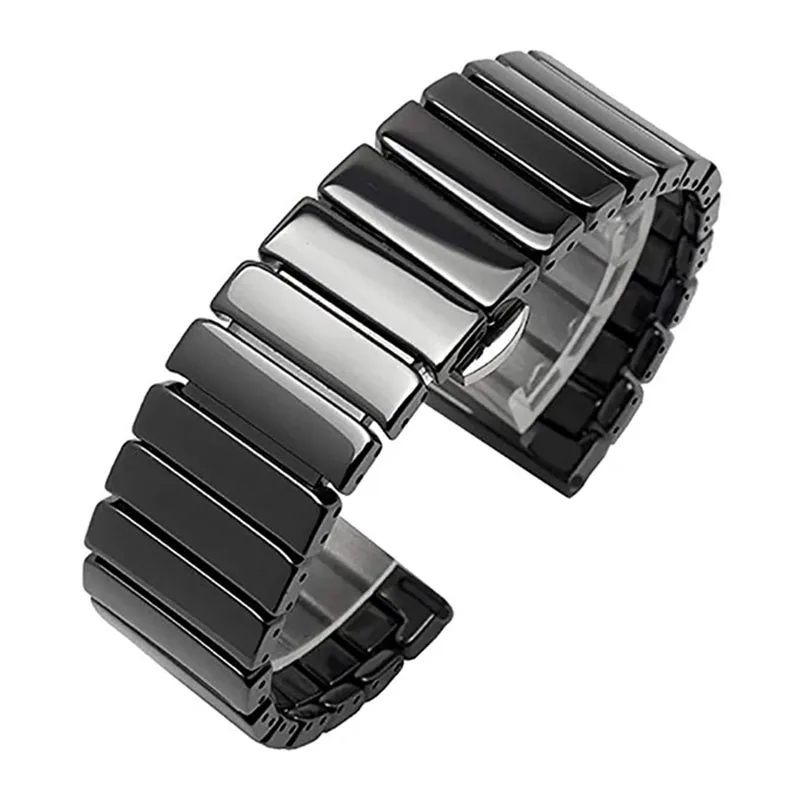 22mm Ceramic Strap For Smartwatch – Black