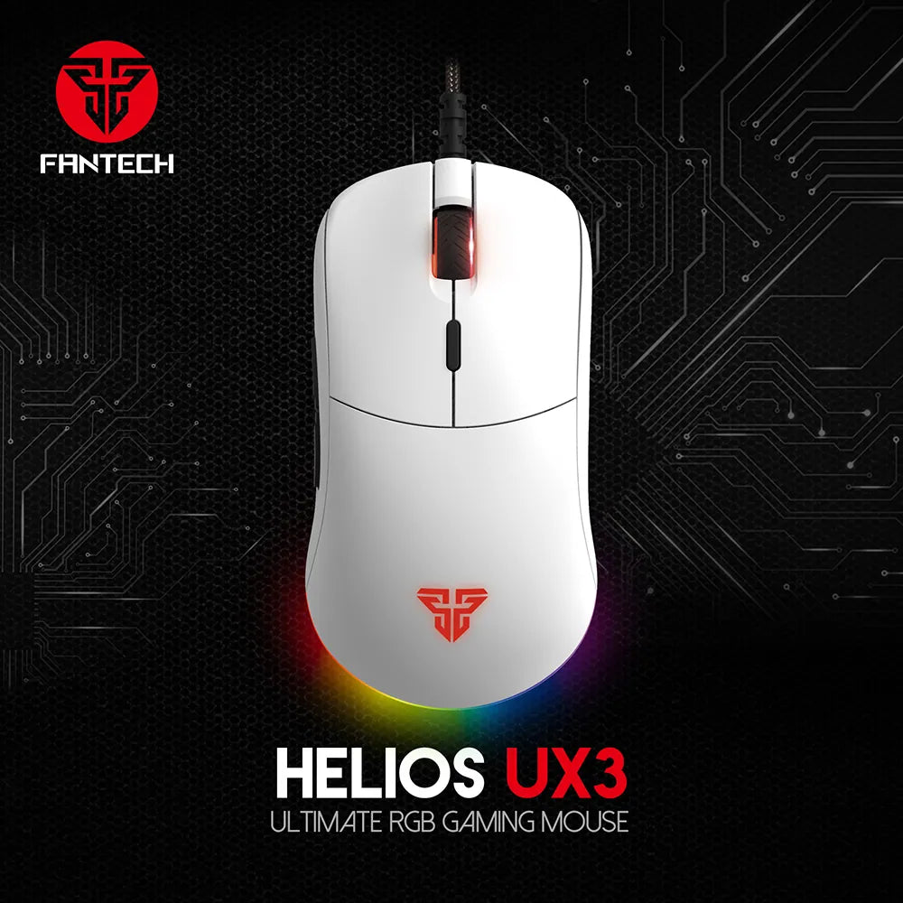 Fantech Helios UX3 Space Edition RGB Gaming Mouse White