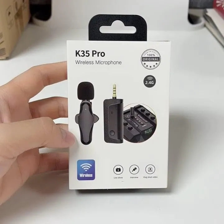 K35 Pro Single Mic Wireless Lavalier Microphone