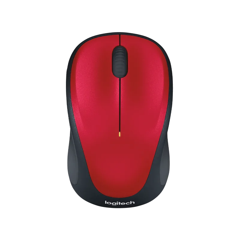 Logitech M235 Rubber Sides Wireless Mouse, Red Color