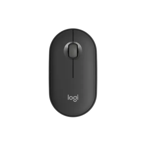 Logitech M350s Pebble Mouse 2, Wireless And Bluetooth Mouse Tonal Graphite Color