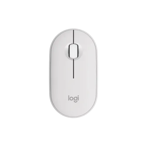 Logitech M350s Pebble Mouse 2, Wireless And Bluetooth Mouse Tonal White