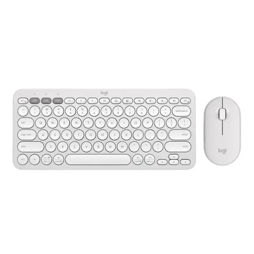 Logitech Pebble 2 Wireless Keyboard & Mouse Combo Tonal White Color