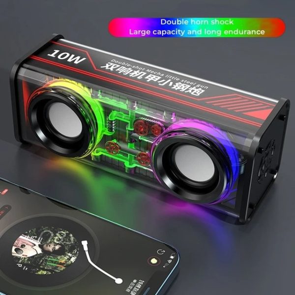 A88 10W Transparent Dual Bluetooth Speaker