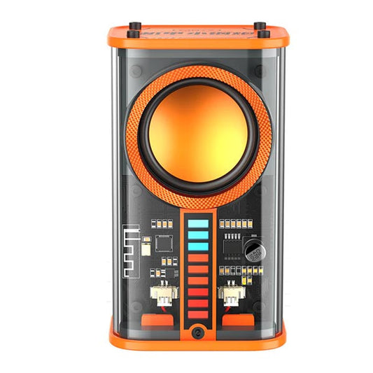 Mecha K07 Transparent Wireless Speaker- Orange Color