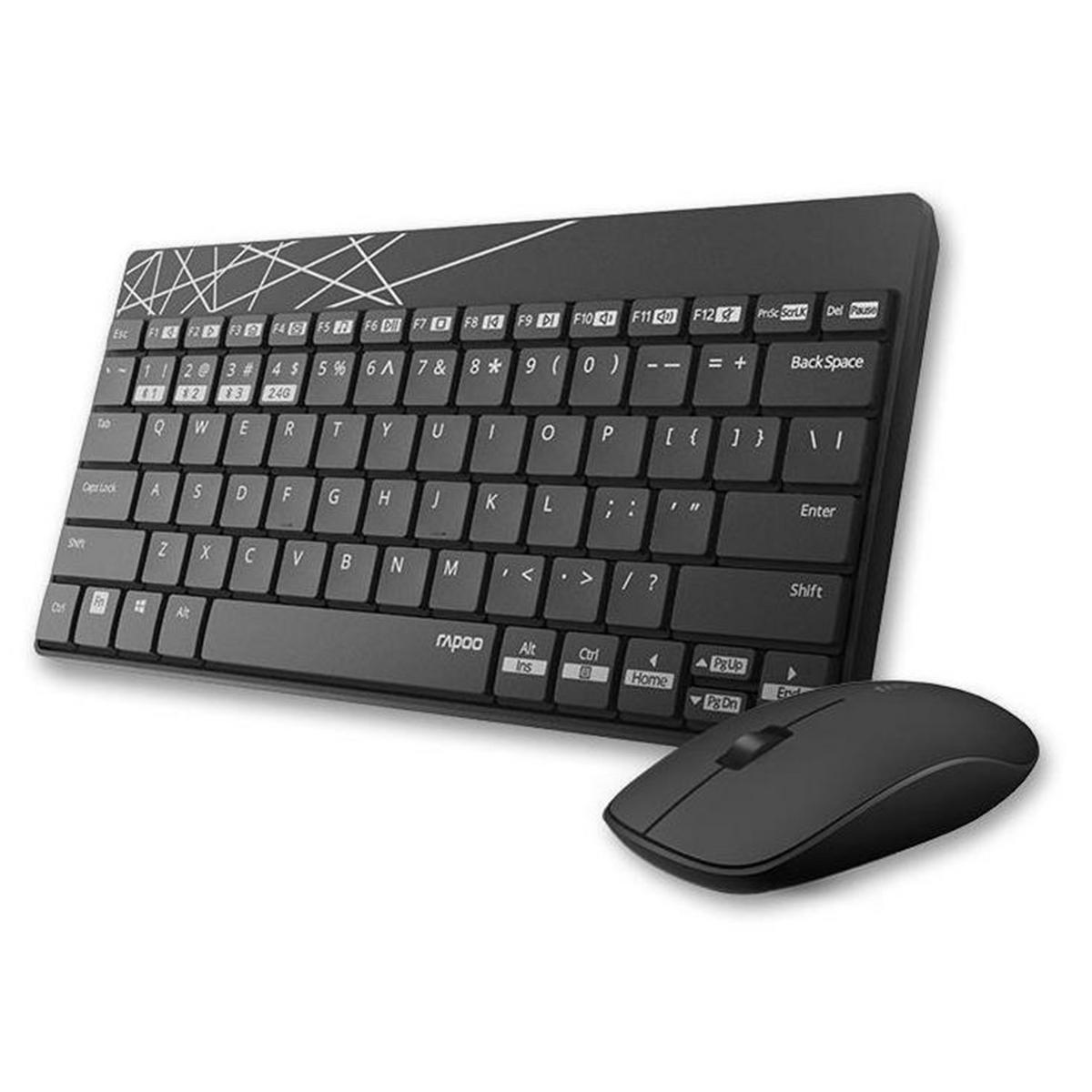 Rapoo 8000M Multi-Mode Wireless Keyboard And Mouse Combo