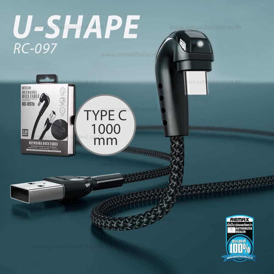 Remax RC-097a U-Shaped (Type-C) 3.0A Fast Charging Data Cable 1 Meter