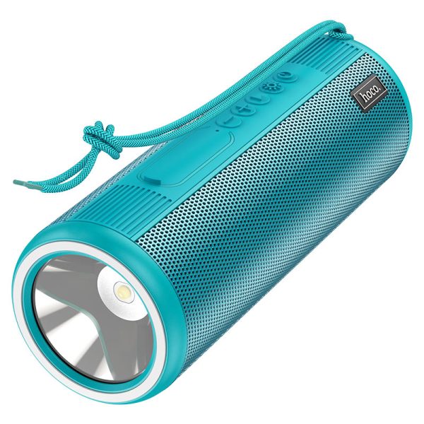 Hoco HC11 Bluetooth Wireless Speaker With Flashlight – Peacock Blue Color