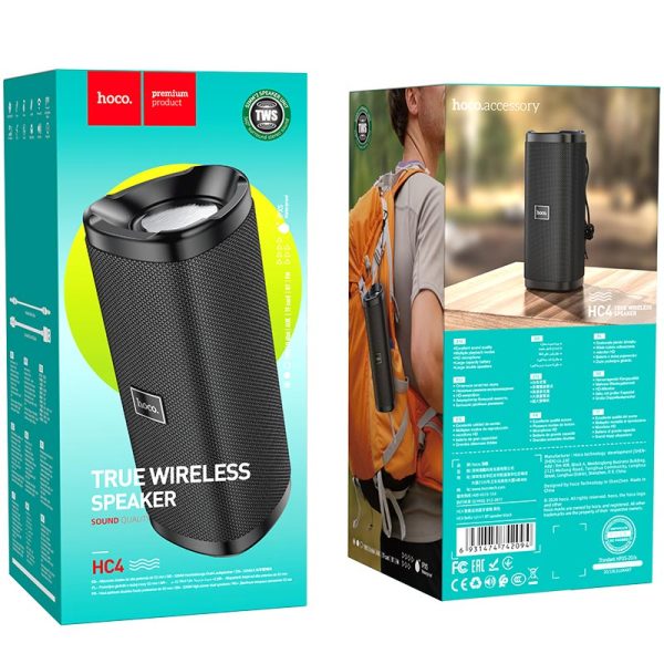 Hoco HC4 Bluetooth Speaker – Black Color